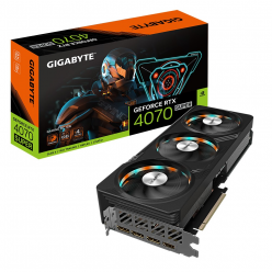 Gigabyte GeForce RTX™ 4070 SUPER GAMING OC 12G / 12GB GDDR6X 192bit, 2565/21000 MHz, CUDA 7168, Triple Fan, PCIeX16 4.0, 1xHDMI, 3xDP, WindForce Cooling System, 8xCopper Heatpipes, 3x 90mm Unique Blade Fans, RGB Fusion,  Backplate, 1x 16-pin PCIe